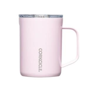 Corkcicle Classic Coffee Mug - Triple Insulated Stainless Steel Travel Mug - Shatter-Proof Lid - Keeps Drink Hot Over 3 Hours - Holiday Mug Gift - Great for Gifting Warmth - 16 oz - Powder Puff