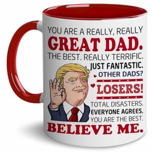 BECHUSKY Dad Gifts - Happy Birthday Dads - Best Dad Ever Cup - Dads Coffee Mug from Daughter, Son, Child - Fathers Day, Christmas, Birthday Gifts for Fathers, Papa, Daddy - Father Present Ideas
