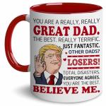 BECHUSKY Dad Gifts - Happy Birthday Dads - Best Dad Ever Cup - Dads Coffee Mug from Daughter, Son, Child - Fathers Day, Christmas, Birthday Gifts for Fathers, Papa, Daddy - Father Present Ideas
