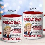 BECHUSKY Dad Gifts - Happy Birthday Dads - Best Dad Ever Cup - Dads Coffee Mug from Daughter, Son, Child - Fathers Day, Christmas, Birthday Gifts for Fathers, Papa, Daddy - Father Present Ideas