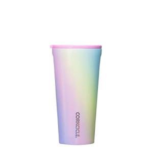 Corkcicle Classic Triple Insulated Coffee Mug with Lid, Rainbow Unicorn, 16 oz – Stainless Steel Travel Tumbler Keeps Beverages Cold 9+hrs, Hot 3hrs – Cupholder Friendly Travel Coffee Tumbler