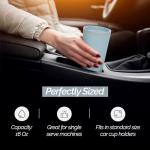 Copco Cone 16oz Insulated Travel Mug with Handle, Double Wall, Slide-Closure Lid, BPA-Free, Microwave & Dishwasher Safe, Reusable Plastic Travel Coffee Tumbler - Portable Coffee Cup (Light Blue)