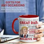 BECHUSKY Dad Gifts - Happy Birthday Dads - Best Dad Ever Cup - Dads Coffee Mug from Daughter, Son, Child - Fathers Day, Christmas, Birthday Gifts for Fathers, Papa, Daddy - Father Present Ideas