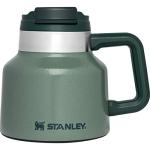 Stanley Tough-To-Tip Admiral's Mug 20 oz | Twist-on Flip Open Lid | Wide Body with Non-Skid Rubber Base | Insulated Stainless Steel Coffee Cup | BPA-Free | Hammertone Green