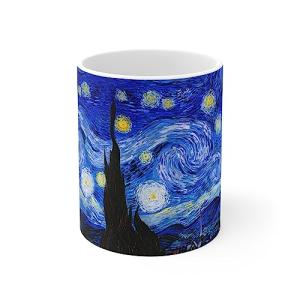 Mazevoo Vincent Van Gogh Coffee Mug | Starry Night Mug Famous Painting Mugs | 11 Ounce Ceramic Cup Drinkware