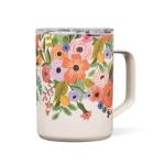 Corkcicle x Rifle Paper Co. Triple Insulated Coffee Mug with Lid and Handle, Garden Party, 16 oz – Stainless Steel Travel Mug Keeps Beverages Hot for 3+ Hours – Non-Slip, Easy-Grip, Spill-Resistant