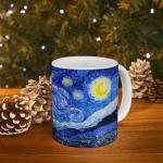 Mazevoo Vincent Van Gogh Coffee Mug | Starry Night Mug Famous Painting Mugs | 11 Ounce Ceramic Cup Drinkware