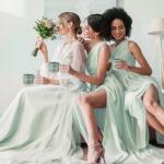 Funnymoom 8 Pcs Bridesmaid Proposal Gift Coffee Mug Maid of Honor Gift 13 oz Aesthetic Ceramics Cup Engagement Wedding Bridal Shower Bachelor Party for Wedding Day Keepsake(Green)