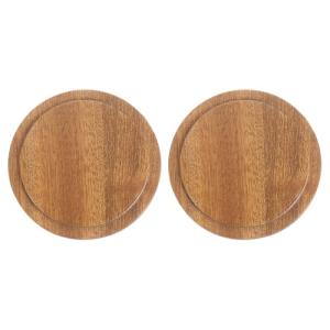UXcell 2 Pc Bamboo Tea Cup Lids - 3.58 Inch with Sealed Lid for Coffee and Tea