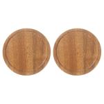 UXcell 2 Pc Bamboo Tea Cup Lids - 3.58 Inch with Sealed Lid for Coffee and Tea