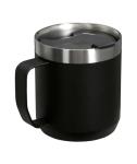 Stanley Stay-Hot Camp Mug 12 oz | Press Fit Drink Through Lid | Cup for Coffee, Tea and Drinks | Insulated Stainless Steel Coffee Mug | BPA-Free | Black 2.0