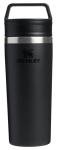 STANLEY Cafe To Go Travel Mug 16 oz | Leakproof Two-Part Drink Through Lid | Tumbler Cup for Coffee, Tea and Drinks | Insulated Stainless Steel Coffee Mug | BPA-Free | Black 2.0