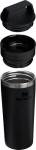 STANLEY Cafe To Go Travel Mug 16 oz | Leakproof Two-Part Drink Through Lid | Tumbler Cup for Coffee, Tea and Drinks | Insulated Stainless Steel Coffee Mug | BPA-Free | Black 2.0