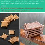 NentMent 6 Pack Gongfu Tea Set Coaster Bamboo Espresso Cups Wood Coasters for Small Glass Teacups Porcelain Chinese Kung Fu Tea Cup Espresso Double Wall Thermal Glasses Ceramic Small Tasting Cups