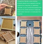 NentMent 6 Pack Gongfu Tea Set Coaster Bamboo Espresso Cups Wood Coasters for Small Glass Teacups Porcelain Chinese Kung Fu Tea Cup Espresso Double Wall Thermal Glasses Ceramic Small Tasting Cups