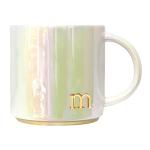 COLLECTIVE HOME - Ceramic Coffee Mug, Iridescent Finish Cups, Personalized Lowercase Embossed Lettering, Lustrous Multicolored Finish, Ideal for Unique Gifts (m)