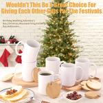 RAINBOWTIE Sublimation Mugs 15 oz with Bamboo Lid Ceramic Coffee Cup Sublimation Coffee Mugs Tazas Para Sublimar Set of 12