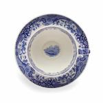 Spode Blue Italian Teacup and Saucer, 20-ounce Capacity, Jumbo Tea Set, Coffee Mug, Cup for Tea, Lattes, Espressos, and Hot Beverages - Blue &White