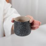 TEANAGOO Japanese Tea Cups, Chinese Tea Cup, 7.2Oz / 205 Ml, Ceramic Tea Cups for Adults, Ceramic Cups no Handles, Japanese Cups, Asian Matcha Cup, Charcoal Grey, 4 Pcs/Box, H17