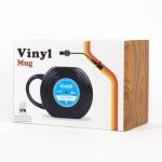 Gift Republic Vinyl Record Novelty Mug Retro Coffee Cup Music Lovers Gift Cool Retro Packaging Large Black Mug Birthday Christmas Gift For Music Fans