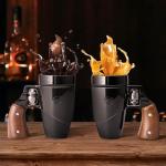 Pukomc Gun mug,Ceramic Coffee Mug,Fathers Day Dad Gifts, Birthday Gifts for Men and Women Revolver Coffee Mug for Cappuccino Latte or Hot Tea (16OZ) (Black)