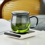 Glass Tea Cup with Infuser and Lid, 32oz/950ml Large Borosilicate Teacup, Clear Mug for Loose Leaf, Blooming Tea, Dishwasher Safe - Tea Maker Gift for Birthday