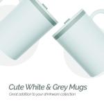 Copco Desk Mug 16 oz - Durable BPA-Free, Double-Wall Insulation for Hot & Cold Drinks, Microwave & Dishwasher Safe, Ideal for Office, Home, Travel - Spill-Resistant Reusable Mug (Grey)