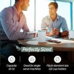 Copco Desk Mug 16 oz - Durable BPA-Free, Double-Wall Insulation for Hot & Cold Drinks, Microwave & Dishwasher Safe, Ideal for Office, Home, Travel - Spill-Resistant Reusable Mug (Grey)