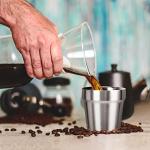 Beasea Mini Stainless Steel Cups, 6 oz Set of 4 Metal Drinking Cups, Stackable 304 Stainless Steel Cups Double Wall Small Metal Insulated Drinking Cups Glasses for Home Restaurant Party Camping