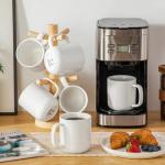 vancasso Porcelain Coffee Mugs Set, 16 oz Ceramic Coffee Cups for Americano Hot Tea Iced Coffee Cold Brew Cocoa Milk Mugs Set of 6, Dishwasher & Microwave Safe, White