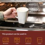 WishDeco White Coffee Mugs Set of 6, Ceramic Coffee Cups 14 oz, Modern Tea Mugs, Porcelain Tea Cups, Large Mug for Latte, Cappuccino, Milk, Juice, Cocoa, Square Bottom, Microwave and Dishwasher Safe