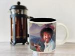 The Unemployed Philosophers Guild Bob Ross Heat Changing Mug - Add Coffee or Tea and a Happy Little Scene Appears - Comes in a Fun Gift Box