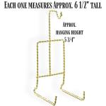 Twisted Gold Tea Cup and Saucer Holder - Set of 4 Brass Stands Display for Collectible Teacups and Saucers - Fine China - 6.5"H