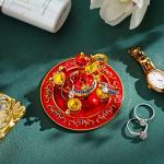 YU FENG Moroccan Teapot Set Jewelry Trinket Box Hinged Hand Painted Enamel Treasured Trinkets Collectable Jewellery Box Ring Holder For Home Decor Gift,3inch