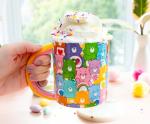 Silver Buffalo Care Bears Allover Print Ceramic Mug With Rainbow Handle | Holds 20 Ounces