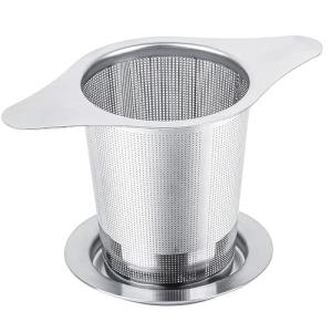 NKOVE Universal Tea Infuser with Lid Stainless Steel Filter Fits Mugs Cups Teapots Food Grade