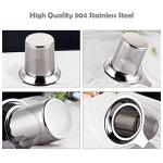 Tea Infuser, Extra Fine Mesh Tea Strainer with Silicone Lid, 304 Stainless Steel Tea Infusers for Loose Tea, Tea Steeper Basket Filter for Teapot, Mug, Cup