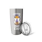 K Pop Gifts For Teens Girl Kawaii KPop Hamster Bubble Tea Stainless Steel Insulated Tumbler