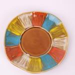 GuangYang Stoneware Tea Cups – 7 oz Set of 6, Hand-Painted Rainbow Glaze (Durable Ceramic for Hot Tea, Coffee, Latte, Cappuccino and Some Specialty drinks)