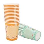 Frcctre 50 Pack Floral Paper Tea Cups and Saucers, 9 oz Disposable Butterfly Floral Paper Teacups with Handle and Plates for Tea Party Decorations Birthday Baby Shower Wedding