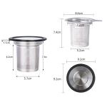 Tea Infuser, Extra Fine Mesh Tea Strainer with Silicone Lid, 304 Stainless Steel Tea Infusers for Loose Tea, Tea Steeper Basket Filter for Teapot, Mug, Cup