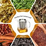 NKOVE Universal Tea Infuser with Lid Stainless Steel Filter Fits Mugs Cups Teapots Food Grade