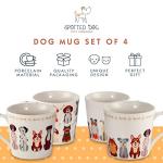 SPOTTED DOG GIFT COMPANY Dog Mugs for Dog Lovers, Coffee Mug Set of 4, Animal Themed Ceramic Tea Cups for Hot Drinks, Microwave & Dishwasher Safe, Cute Kitchen Gifts for Women - 13oz