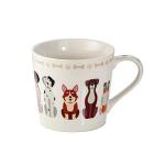 SPOTTED DOG GIFT COMPANY Dog Mugs for Dog Lovers, Coffee Mug Set of 4, Animal Themed Ceramic Tea Cups for Hot Drinks, Microwave & Dishwasher Safe, Cute Kitchen Gifts for Women - 13oz