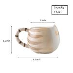 Meetbees Cute Cat Coffee Mug with Ears, 12 Oz Ceramic Tea Cup for Women and Men, Kitty Themed Choice for Cat Lovers