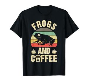I like Frogs & Coffee Funny vintage Frog theme lover sea T-Shirt