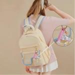 Rertnocnf Cute Kawaii Keychain Floating Cartoon Animals White Rabbit Milk Tea Cup Design Backpack Car Key Pendant Kids Girls Women Handbag Wallet Clear Glitter Liquid Key chain