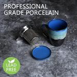 Bosmarlin Ceramic Tea Cup with Infuser and Lid, 13.5 Oz, 4 Colors to Choose, Dishwasher and Microwave Safe, Reactive Glaze, Steeping Tea Mug with Strainer