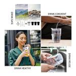 BLUEPOLAR 13oz/400ml Glass Water Tumbler with Straw and Lid Sealed Carry On Thick Wall Iced Coffee Cup Glass Cup for Water, Iced Tea Fruit Juice Etc (Aurora White,2Pack…