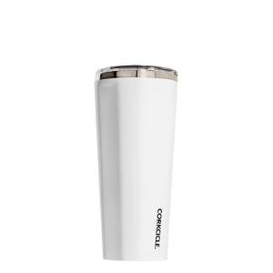 Corkcicle Classic Triple Insulated Coffee Mug with Lid, Gloss White, 24 oz – Stainless Steel Travel Tumbler Keeps Beverages Cold 9+hrs, Hot 3hrs – Cupholder Friendly Travel Coffee Tumbler